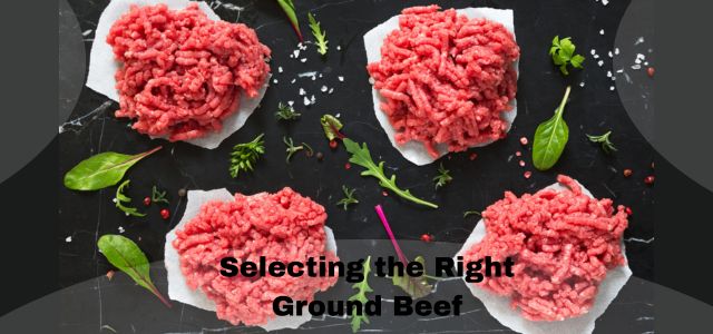 Choosing the coarsely ground meat for making burger patties